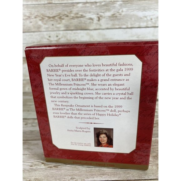 Vtg 1999 Hallmark Keepsake - Barbie As The Millennium Princess Ornament Y2K - Picture 7 of 16